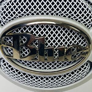 Blue Snowball ICE USB Microphone White Silver Stand Podcasting Streaming PC/MAC